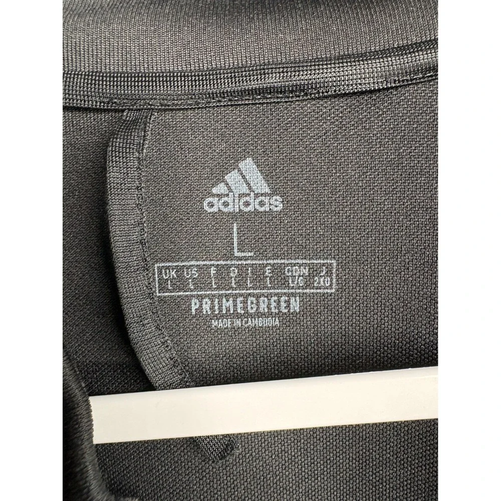 Adidas Mens Primegreen Aeroready Track Jacket Black‎ White Stripe Large